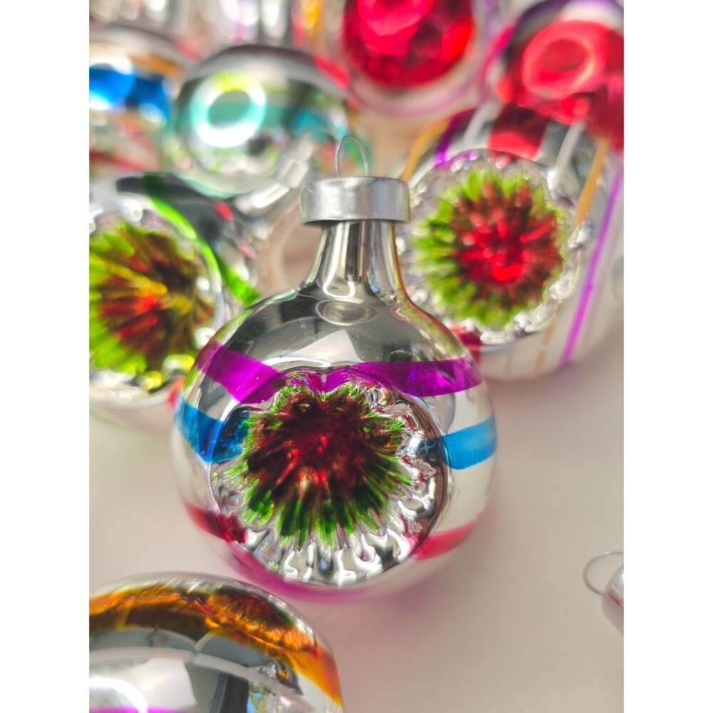 22 pc Kurt Adler - The Early Years - Mini Glass Reflector Ornaments 2" | Lot 2 - Picture 4 of 12